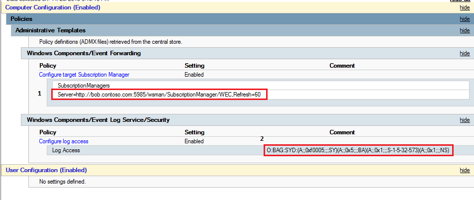 Configure Log Access
